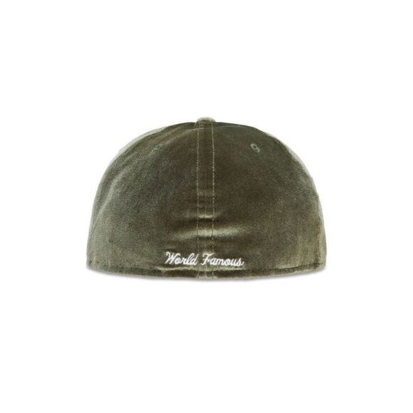 Supreme x New Era 22AW Velour Box Logo Baseball Cap Olive Size 7 3/8 - Picture 2 of 3